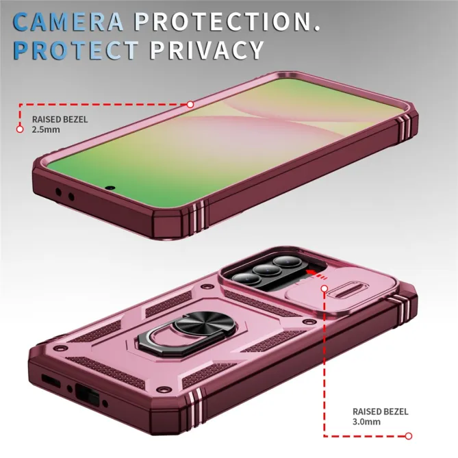 Coque Samsung Galaxy A27 Armure Volet Caméra et Anneau Support