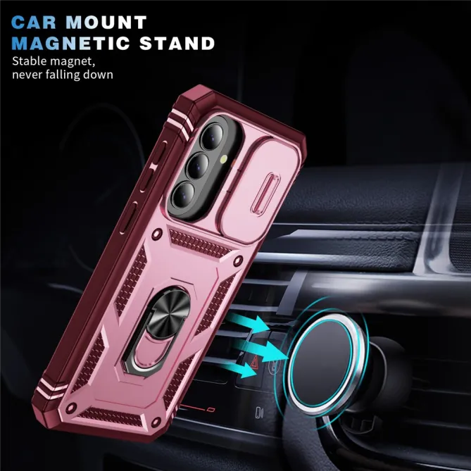 Coque Samsung Galaxy A27 Armure Volet Caméra et Anneau Support