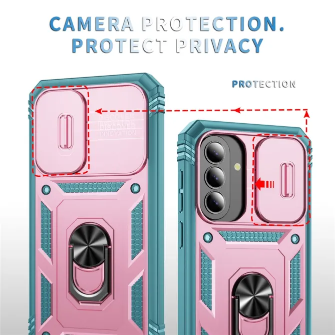 Coque Samsung Galaxy A27 Armure Volet Caméra et Anneau Support