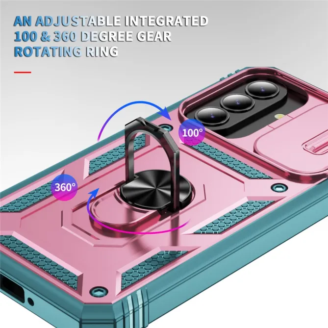 Coque Samsung Galaxy A27 Armure Volet Caméra et Anneau Support