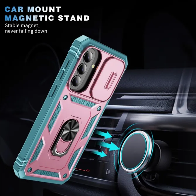 Coque Samsung Galaxy A27 Armure Volet Caméra et Anneau Support