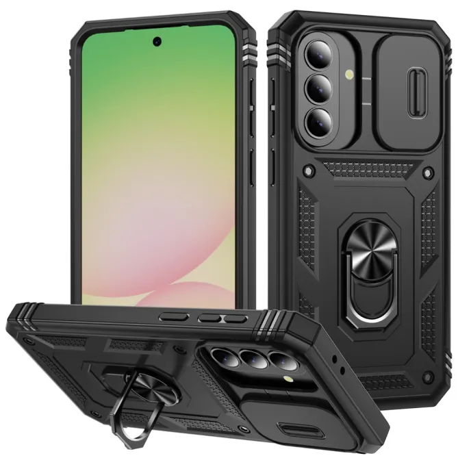 Coque Samsung Galaxy A27 Armure Volet Caméra et Anneau Support