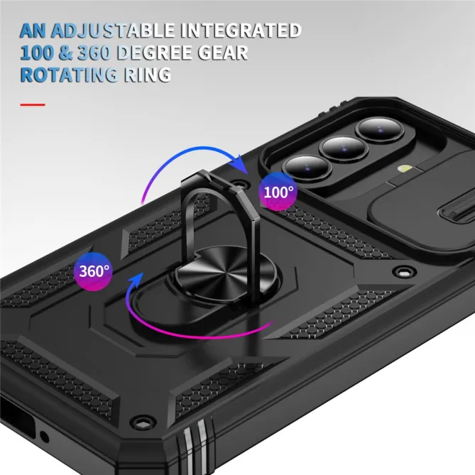 Coque Samsung Galaxy A27 Armure Volet Caméra et Anneau Support