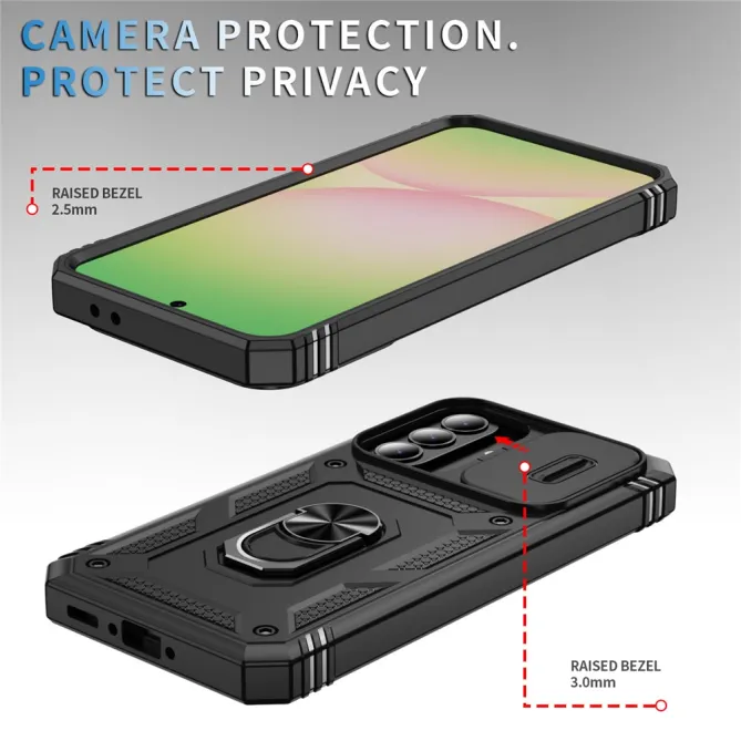 Coque Samsung Galaxy A27 Armure Volet Caméra et Anneau Support