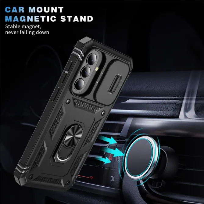 Coque Samsung Galaxy A27 Armure Volet Caméra et Anneau Support