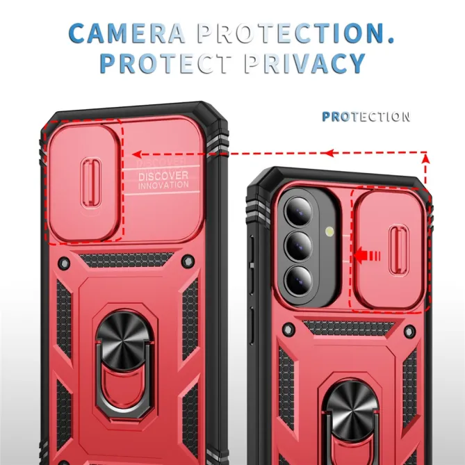Coque Samsung Galaxy A27 Armure Volet Caméra et Anneau Support