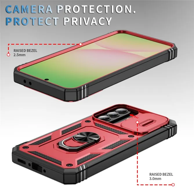 Coque Samsung Galaxy A27 Armure Volet Caméra et Anneau Support