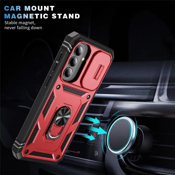 Coque Samsung Galaxy A27 Armure Volet Caméra et Anneau Support