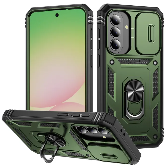 Coque Samsung Galaxy A27 Armure Volet Caméra et Anneau Support