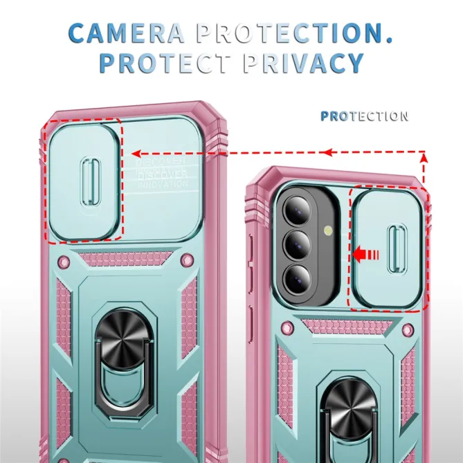 Coque Samsung Galaxy A27 Armure Volet Caméra et Anneau Support