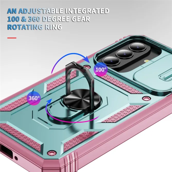 Coque Samsung Galaxy A27 Armure Volet Caméra et Anneau Support