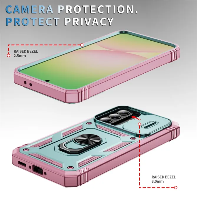 Coque Samsung Galaxy A27 Armure Volet Caméra et Anneau Support