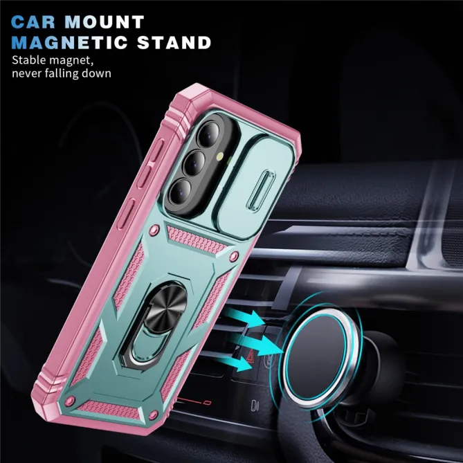 Coque Samsung Galaxy A27 Armure Volet Caméra et Anneau Support