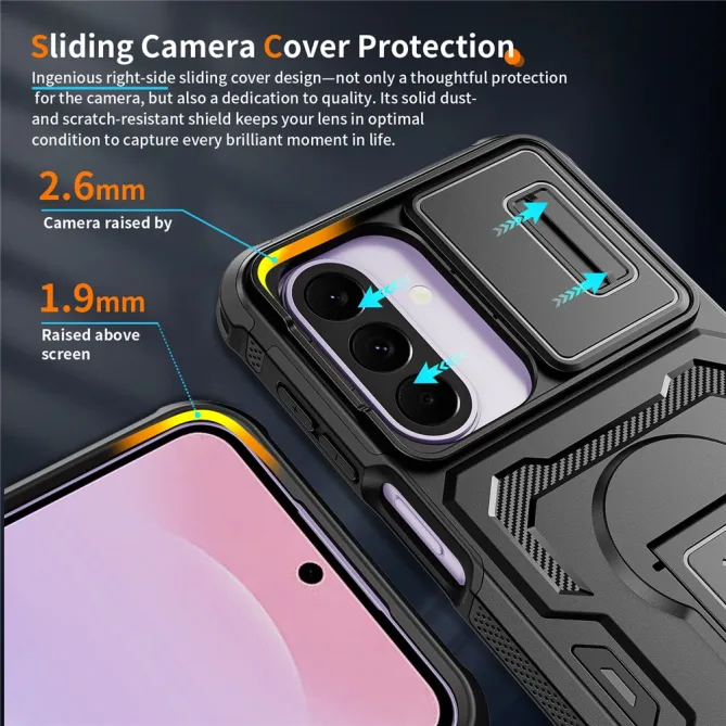 Coque Samsung Galaxy A27 Antichoc Volet Caméra et Béquille Verticale