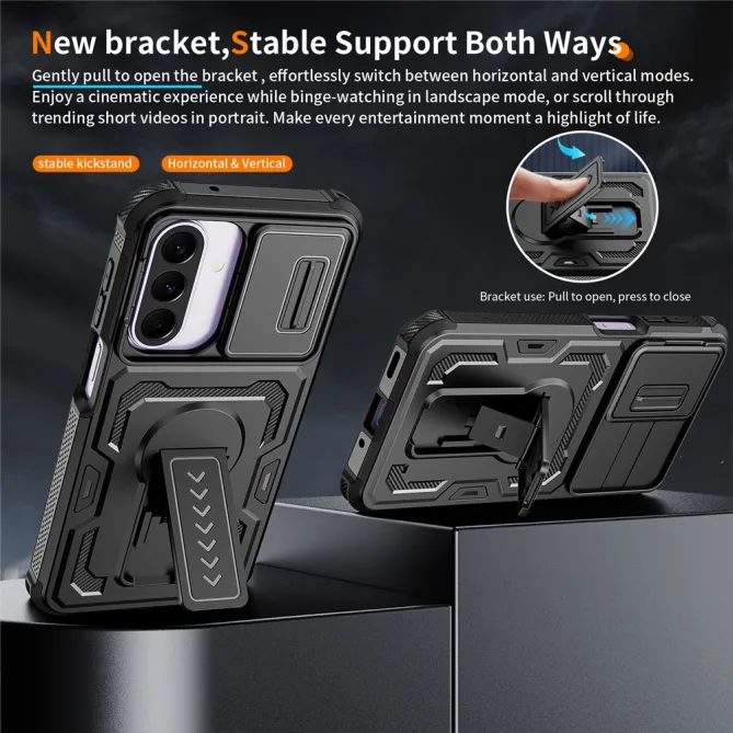 Coque Samsung Galaxy A27 Antichoc Volet Caméra et Béquille Verticale