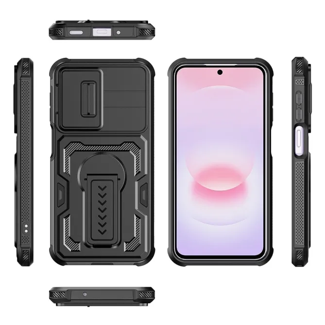 Coque Samsung Galaxy A27 Antichoc Volet Caméra et Béquille Verticale