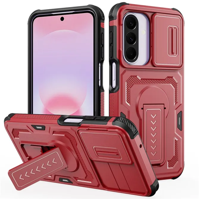 Coque Samsung Galaxy A27 Antichoc Volet Caméra et Béquille Verticale