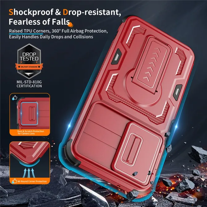 Coque Samsung Galaxy A27 Antichoc Volet Caméra et Béquille Verticale