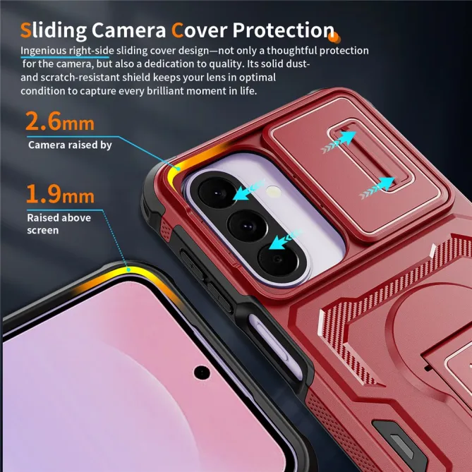 Coque Samsung Galaxy A27 Antichoc Volet Caméra et Béquille Verticale