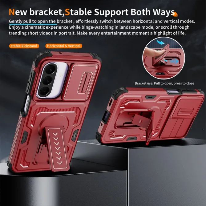 Coque Samsung Galaxy A27 Antichoc Volet Caméra et Béquille Verticale