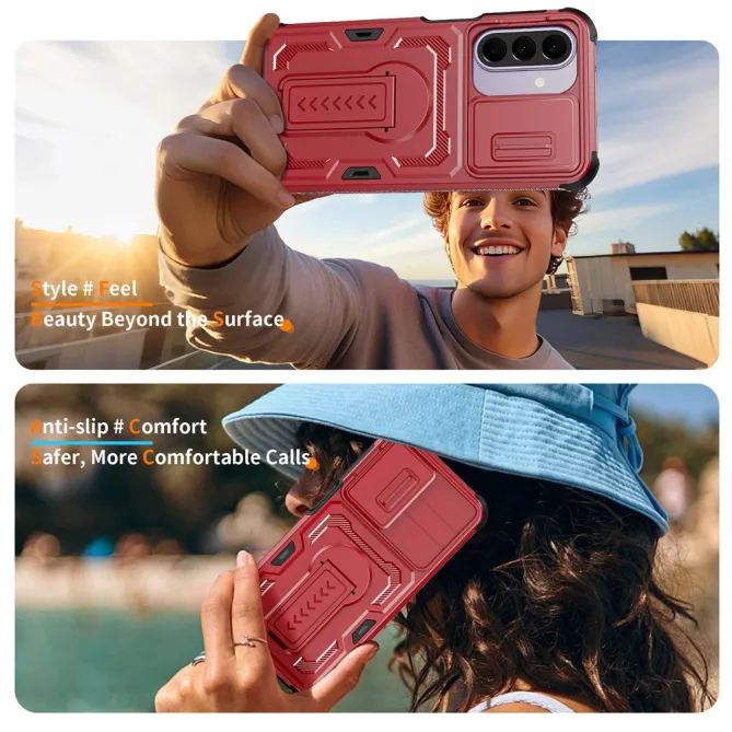 Coque Samsung Galaxy A27 Antichoc Volet Caméra et Béquille Verticale