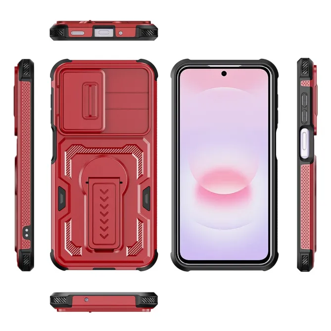 Coque Samsung Galaxy A27 Antichoc Volet Caméra et Béquille Verticale