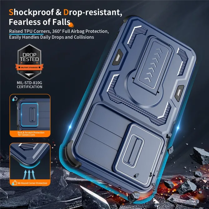Coque Samsung Galaxy A27 Antichoc Volet Caméra et Béquille Verticale