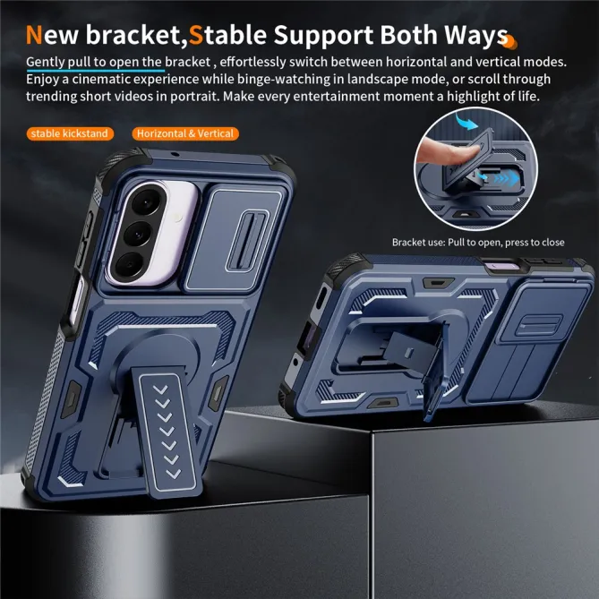 Coque Samsung Galaxy A27 Antichoc Volet Caméra et Béquille Verticale