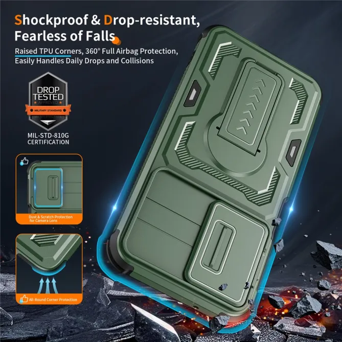 Coque Samsung Galaxy A27 Antichoc Volet Caméra et Béquille Verticale