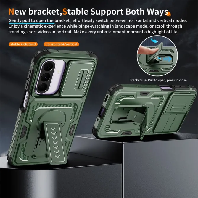 Coque Samsung Galaxy A27 Antichoc Volet Caméra et Béquille Verticale