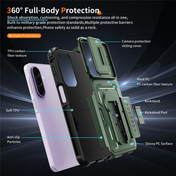 Coque Samsung Galaxy A27 Antichoc Volet Caméra et Béquille Verticale