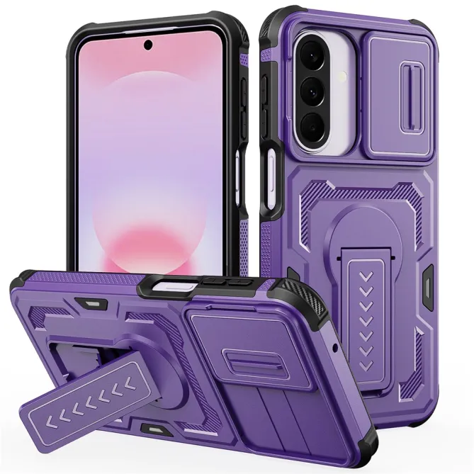 Coque Samsung Galaxy A27 Antichoc Volet Caméra et Béquille Verticale