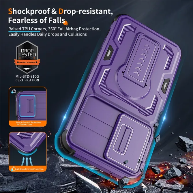 Coque Samsung Galaxy A27 Antichoc Volet Caméra et Béquille Verticale