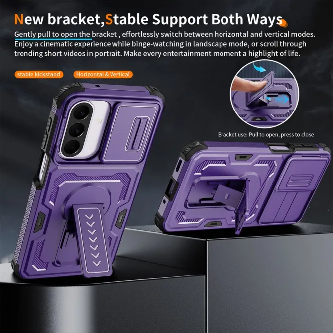 Coque Samsung Galaxy A27 Antichoc Volet Caméra et Béquille Verticale