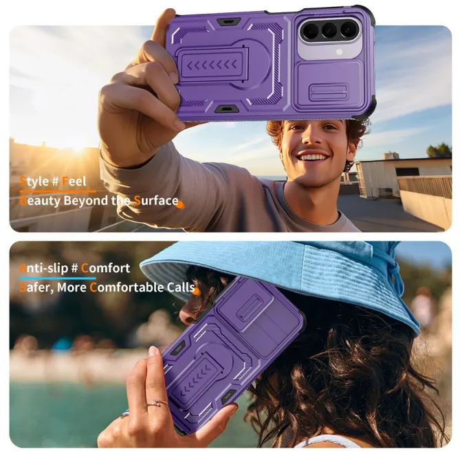 Coque Samsung Galaxy A27 Antichoc Volet Caméra et Béquille Verticale