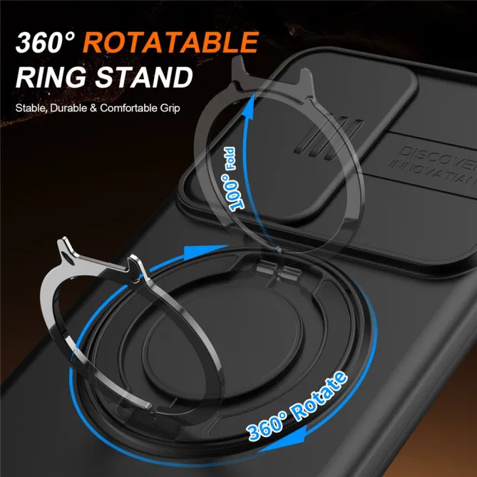 Coque Samsung Galaxy A27 Magnétique Anneau et Volet Caméra Finition Mate