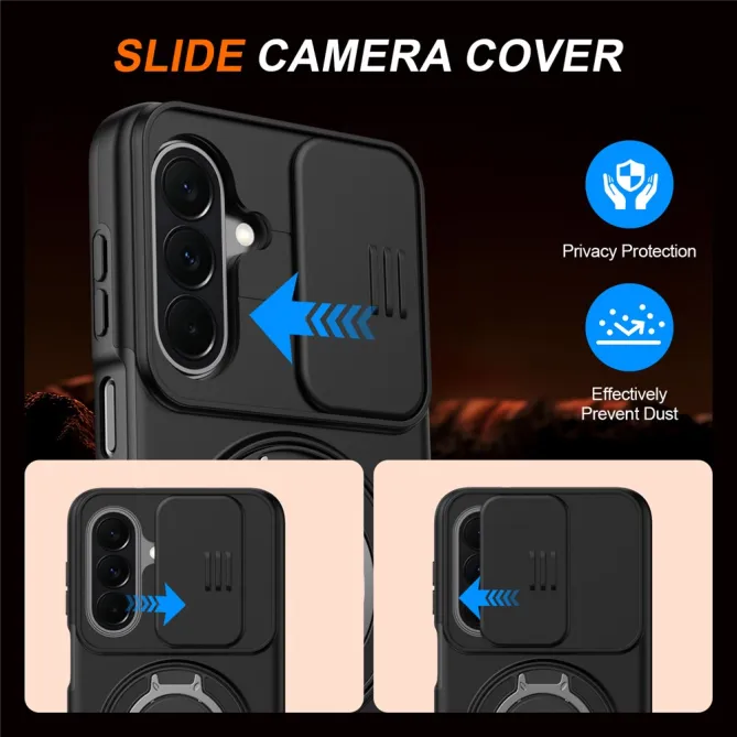 Coque Samsung Galaxy A27 Magnétique Anneau et Volet Caméra Finition Mate