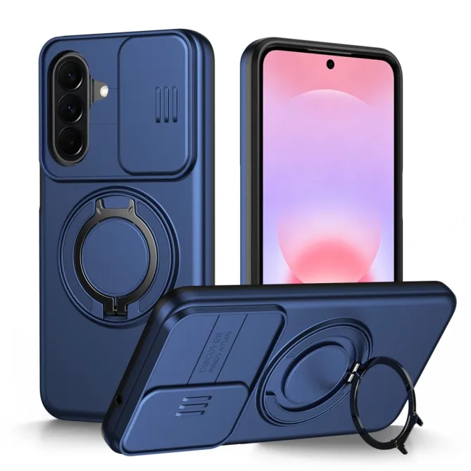 Coque Samsung Galaxy A27 Magnétique Anneau et Volet Caméra Finition Mate