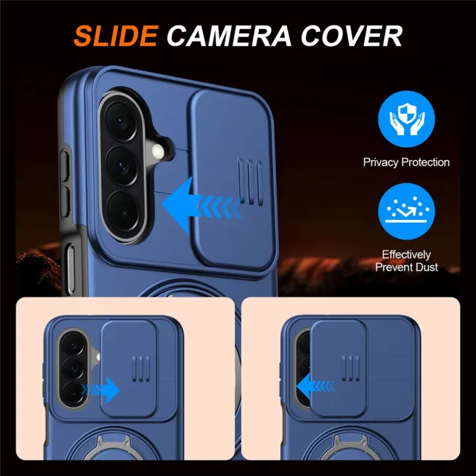 Coque Samsung Galaxy A27 Magnétique Anneau et Volet Caméra Finition Mate
