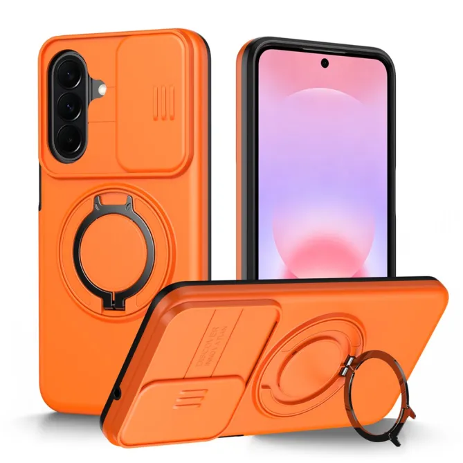 Coque Samsung Galaxy A27 Magnétique Anneau et Volet Caméra Finition Mate