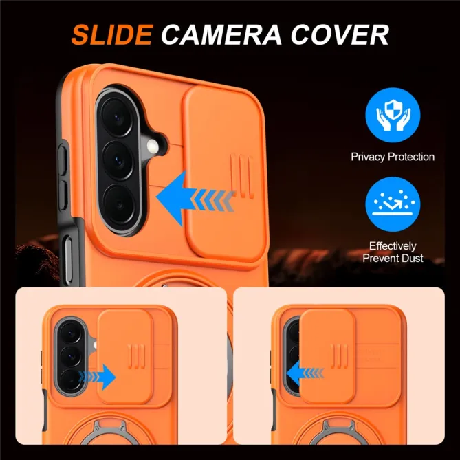 Coque Samsung Galaxy A27 Magnétique Anneau et Volet Caméra Finition Mate