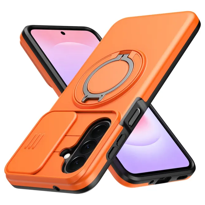 Coque Samsung Galaxy A27 Magnétique Anneau et Volet Caméra Finition Mate