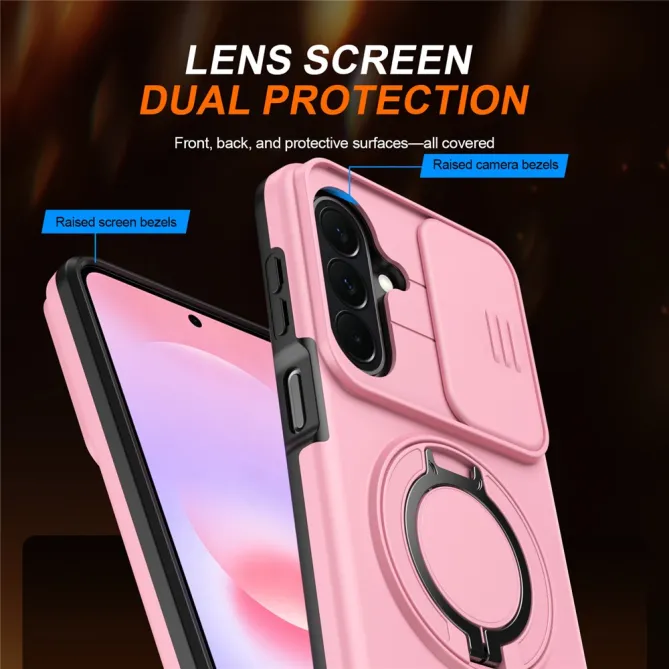 Coque Samsung Galaxy A27 Magnétique Anneau et Volet Caméra Finition Mate