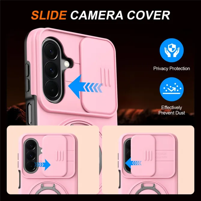 Coque Samsung Galaxy A27 Magnétique Anneau et Volet Caméra Finition Mate