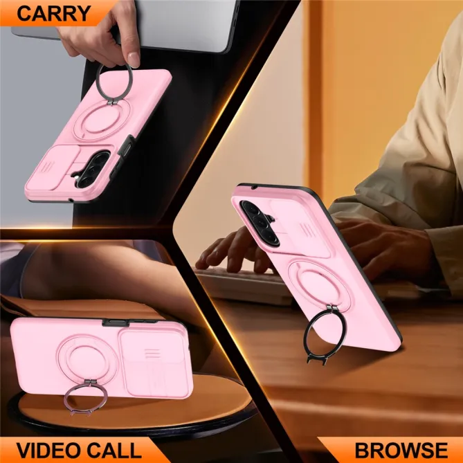 Coque Samsung Galaxy A27 Magnétique Anneau et Volet Caméra Finition Mate