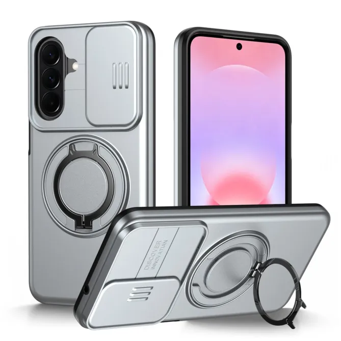 Coque Samsung Galaxy A27 Magnétique Anneau et Volet Caméra Finition Mate