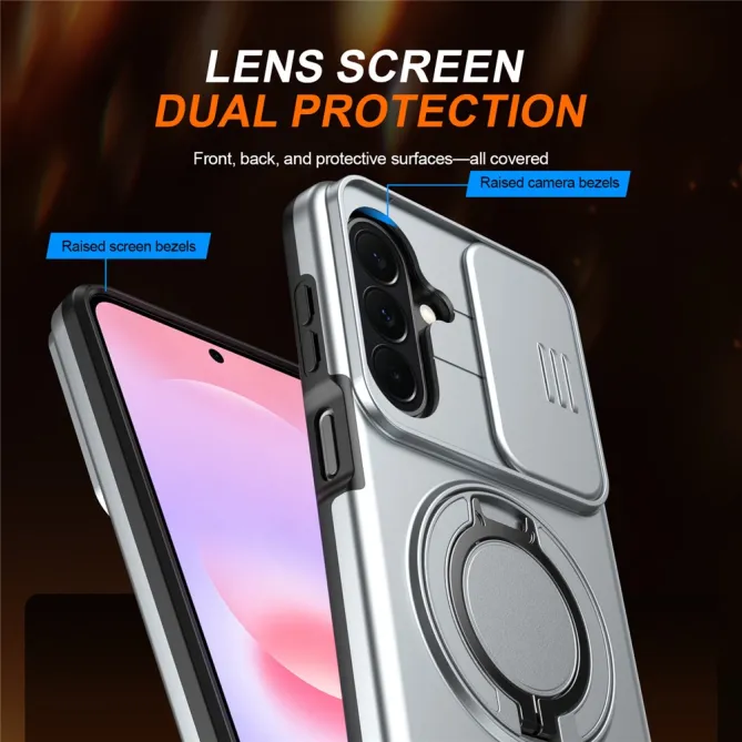 Coque Samsung Galaxy A27 Magnétique Anneau et Volet Caméra Finition Mate