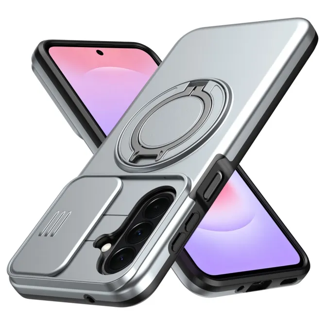Coque Samsung Galaxy A27 Magnétique Anneau et Volet Caméra Finition Mate