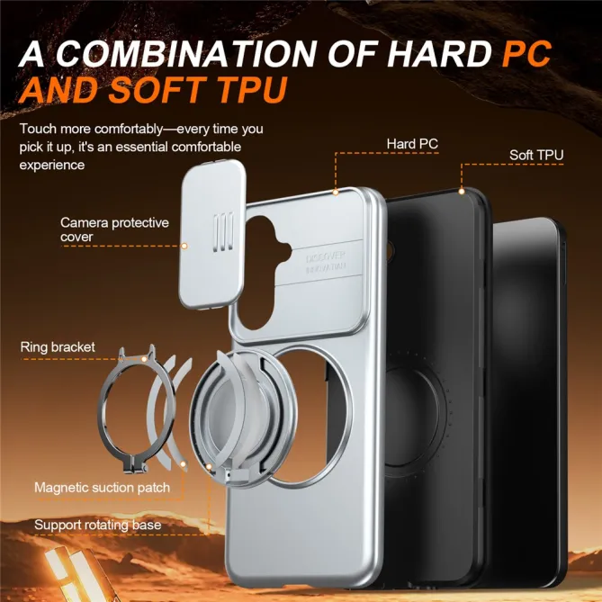 Coque Samsung Galaxy A27 Magnétique Anneau et Volet Caméra Finition Mate