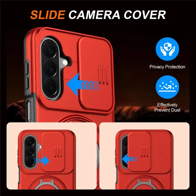 Coque Samsung Galaxy A27 Magnétique Anneau et Volet Caméra Finition Mate